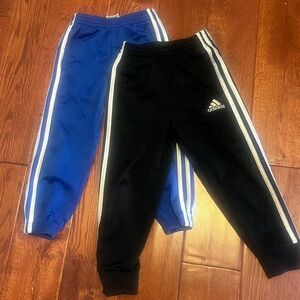 Adidas Kids' Black and Royal Blue Joggers
